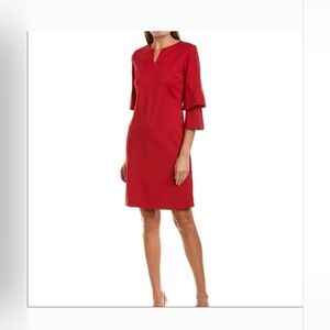 J. McLaughlin Red Long Sleeve Dress